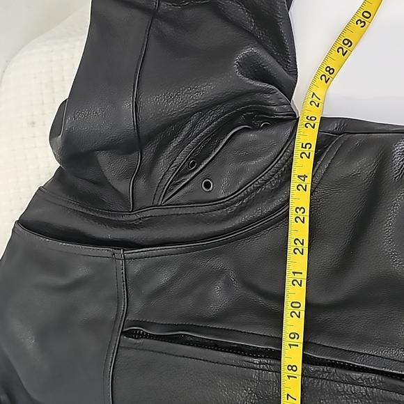 First Classics Black Leather Gear Men's Motorcycle Biker Jacket Size XL - Picture 15 of 16